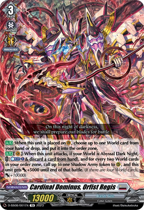 Cardinal Dominus, Orfist Regis (D-SS08/001EN) [Festival Booster 2023]
