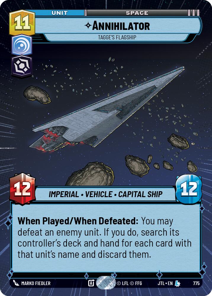 Annihilator - Tagge's Flagship (775) (Hyperspace Foil) (775) [Jump to Lightspeed]